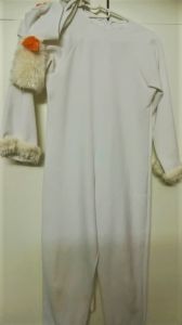 Kids Costumes to Hire - White Onesie & headpiece - ORANGE bows